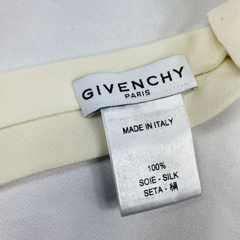 Givenchy Cream Pure‎ Silk Mens Skinny Tie 1.5 in Width NWOT